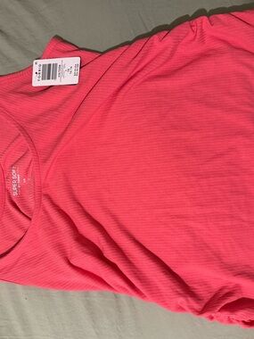 torrid Coral Pink Ribbed Crew Neck Tee